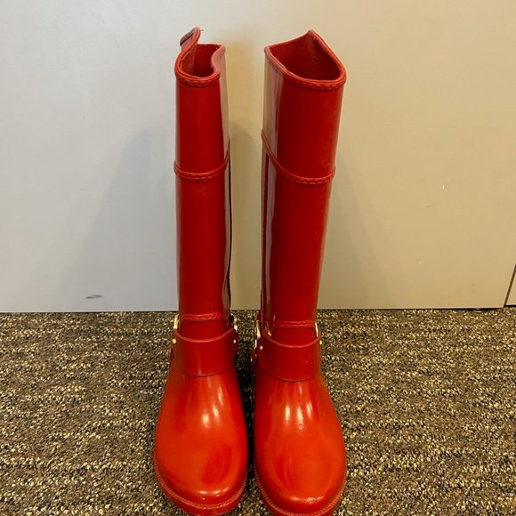 Michael Kors Red Rainboots - Picture 3 of 3
